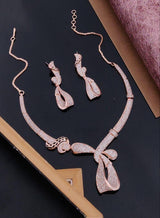 Premium quality cz ad necklace set