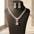 Premium quality cz ad necklace set