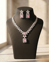 Premium quality cz ad necklace set