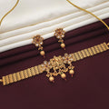 High gold plated radha krishna choker set
