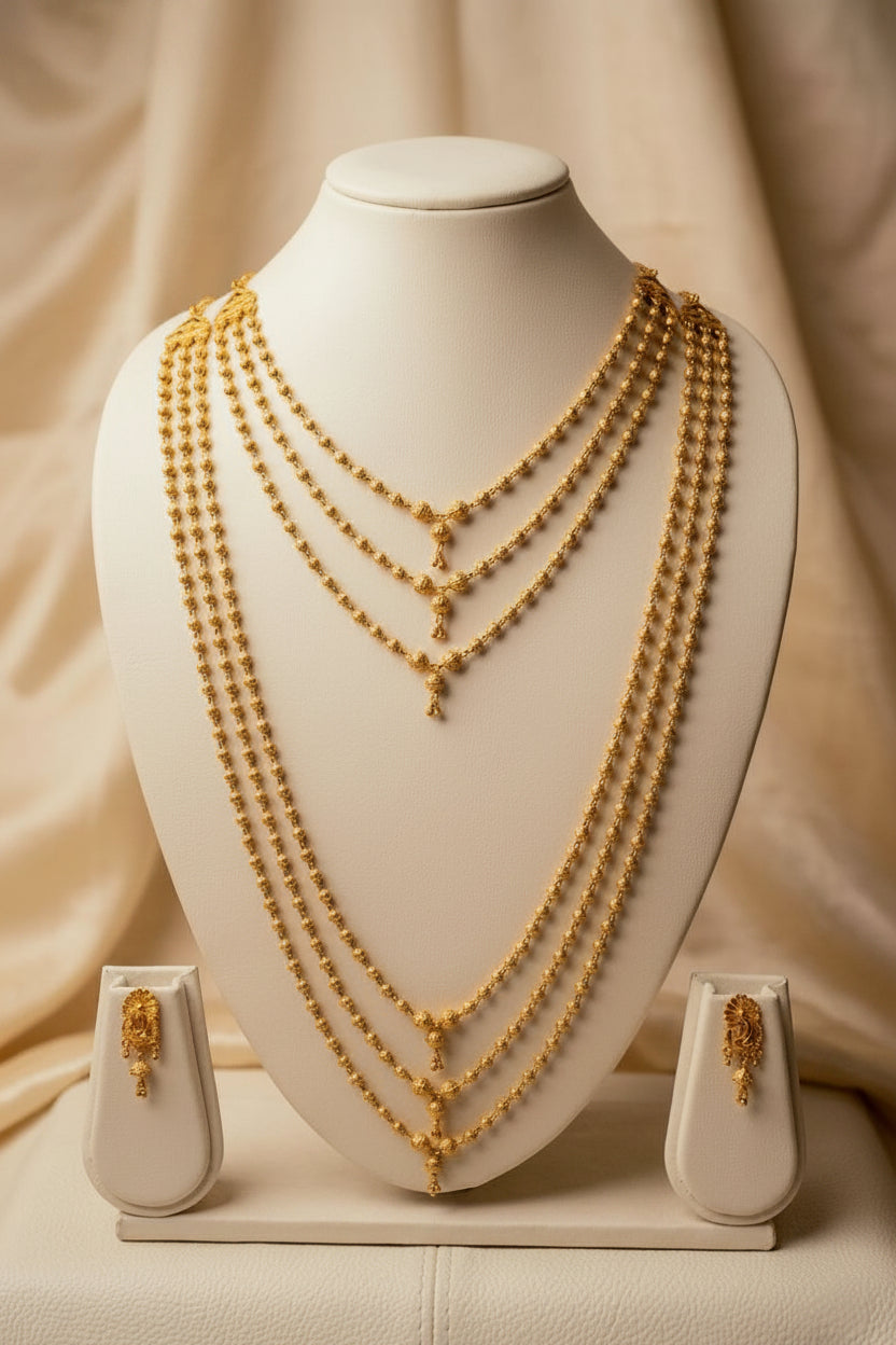 High gold plated mala combo set