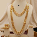 Brass high gold plated mala combo set