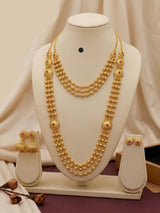 Brass high gold plated mala combo set