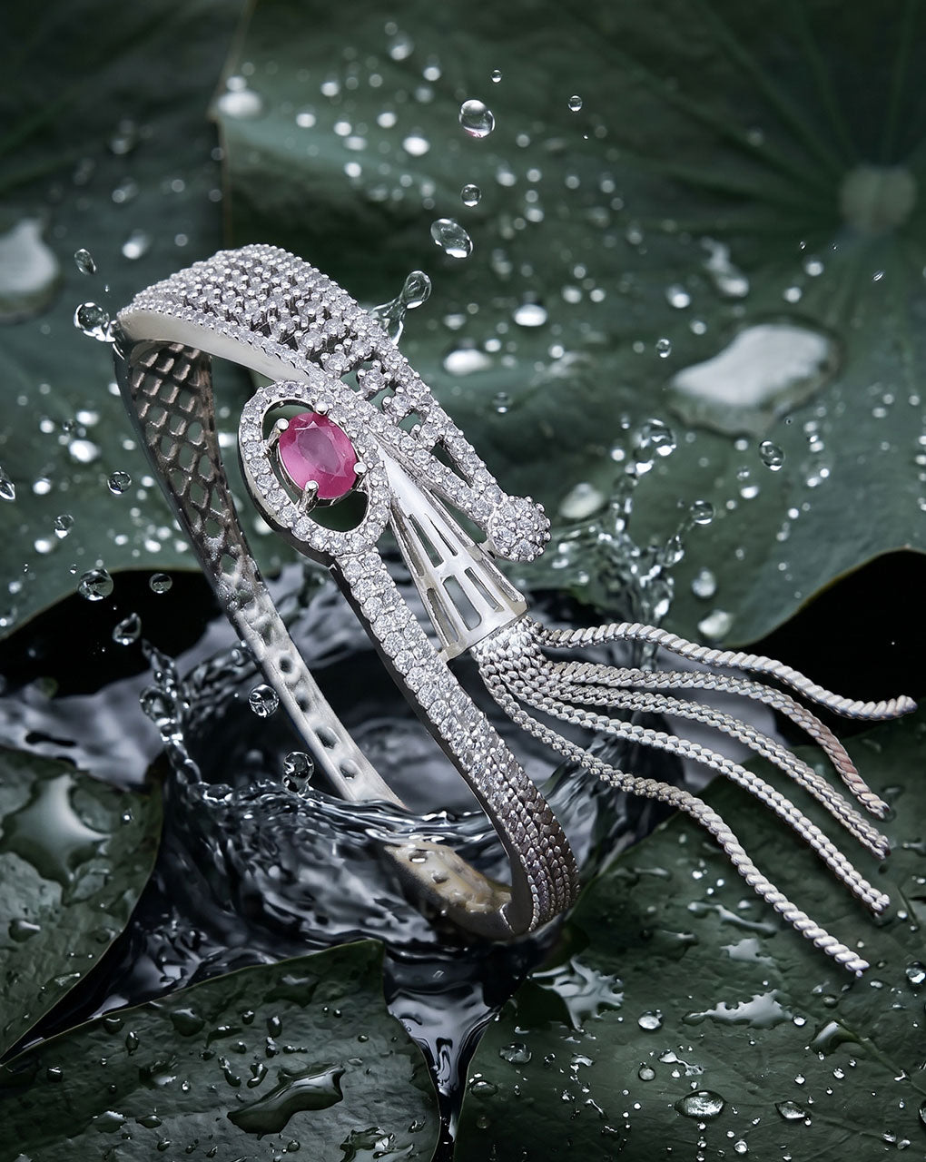 Premium quality cz ad folding bracelet
