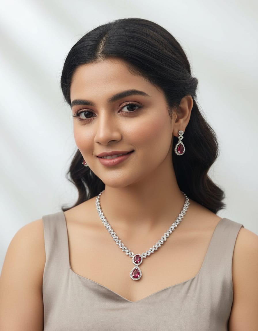 Womens and girls necklace set for weddding