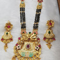 Rajwadi gold plated traditional necklace jewellery set
