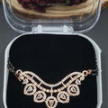 Krystal rosegold plated diamond mangalsutra