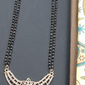Krystal rosegold plated dimond mangalsutra