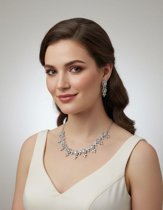Womens and girls necklace set for weddding