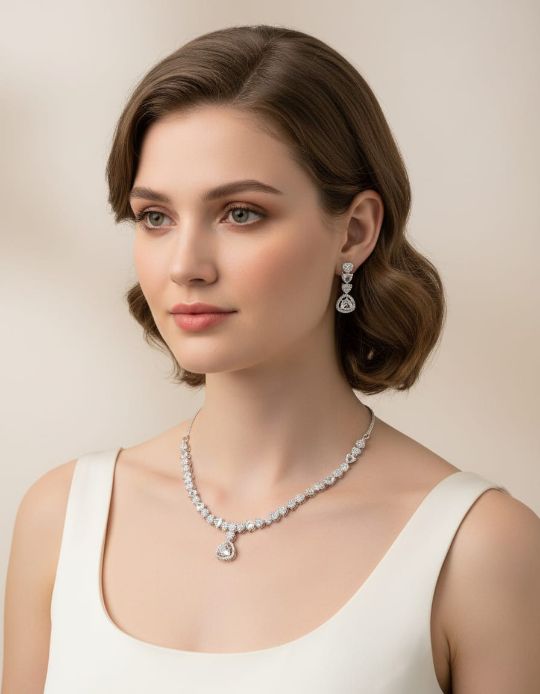 Womens and girls necklace set for weddding