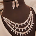 AD rose gold plated necklace