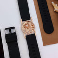 Premium quality rose gold plated ad stone bracelet